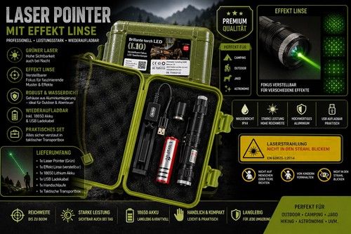 Grüner laser pointer set - laser,